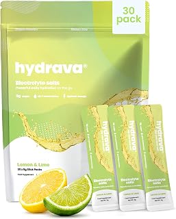 Electrolyte Sachets | 30 Pack | Sugar Free Electrolytes with Sodium, Magnesium, Vitamin C & More | Rehydration Powder with All Natural Flavours and Zero Sugar | Lemon and Lime