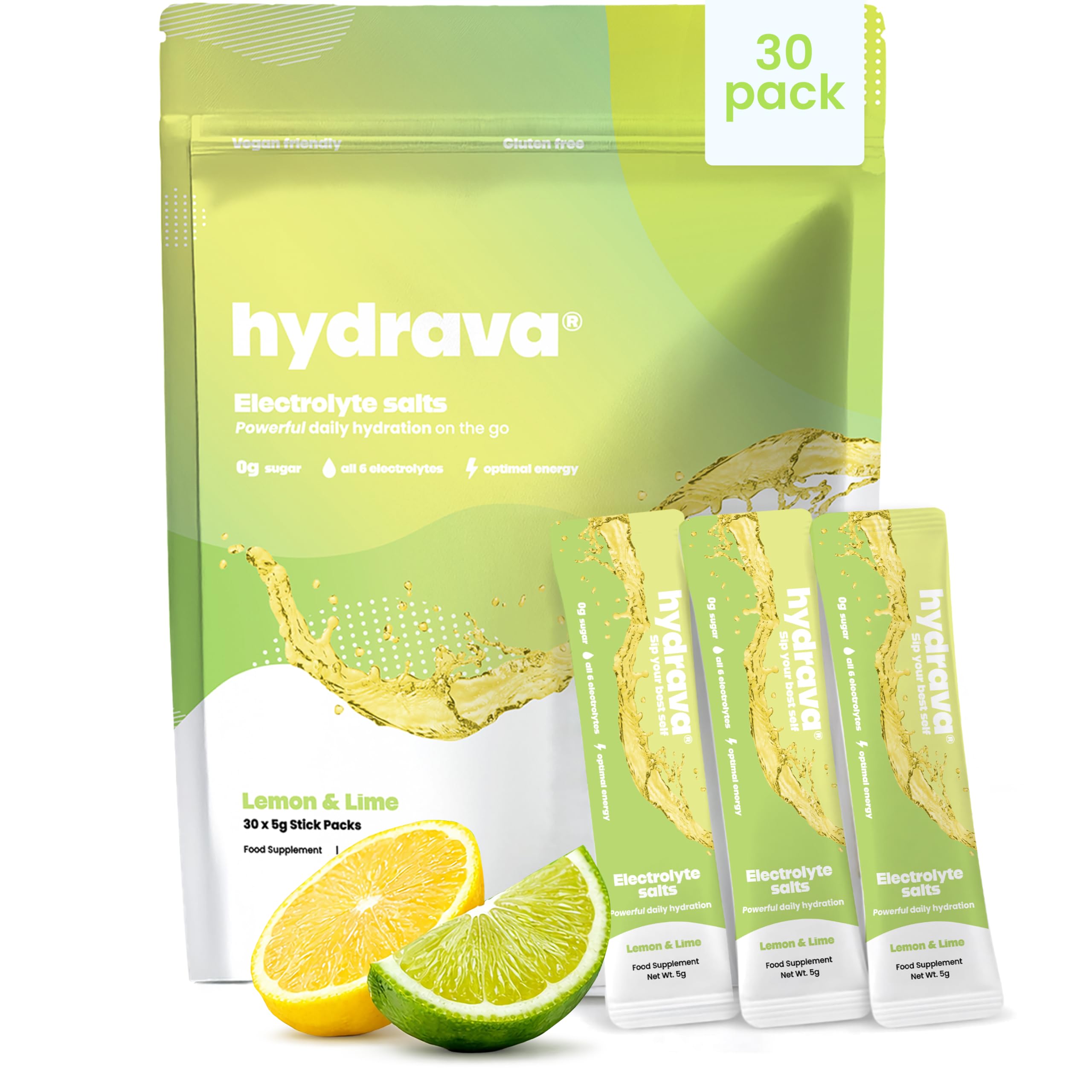 Electrolyte Sachets | 30 Pack | Sugar Free Electrolytes with Sodium, Magnesium, 