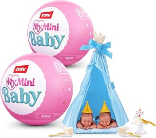 My Mini Birthday Series 1 (2 PACK) by ZURU – Collectible Mystery Capsule Baby Doll with Birthday Party Theme, Accessories & Playset, Unbox Celebration Surprises for Girls & Collectors.