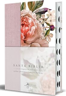 Biblia Reina Valera 1960 letra grande. Tela rosada con flores, manual con índice / Spanish Bible RVR 1960, Large Print, Pink Floral Cloth with Index (Spanish Edition)
