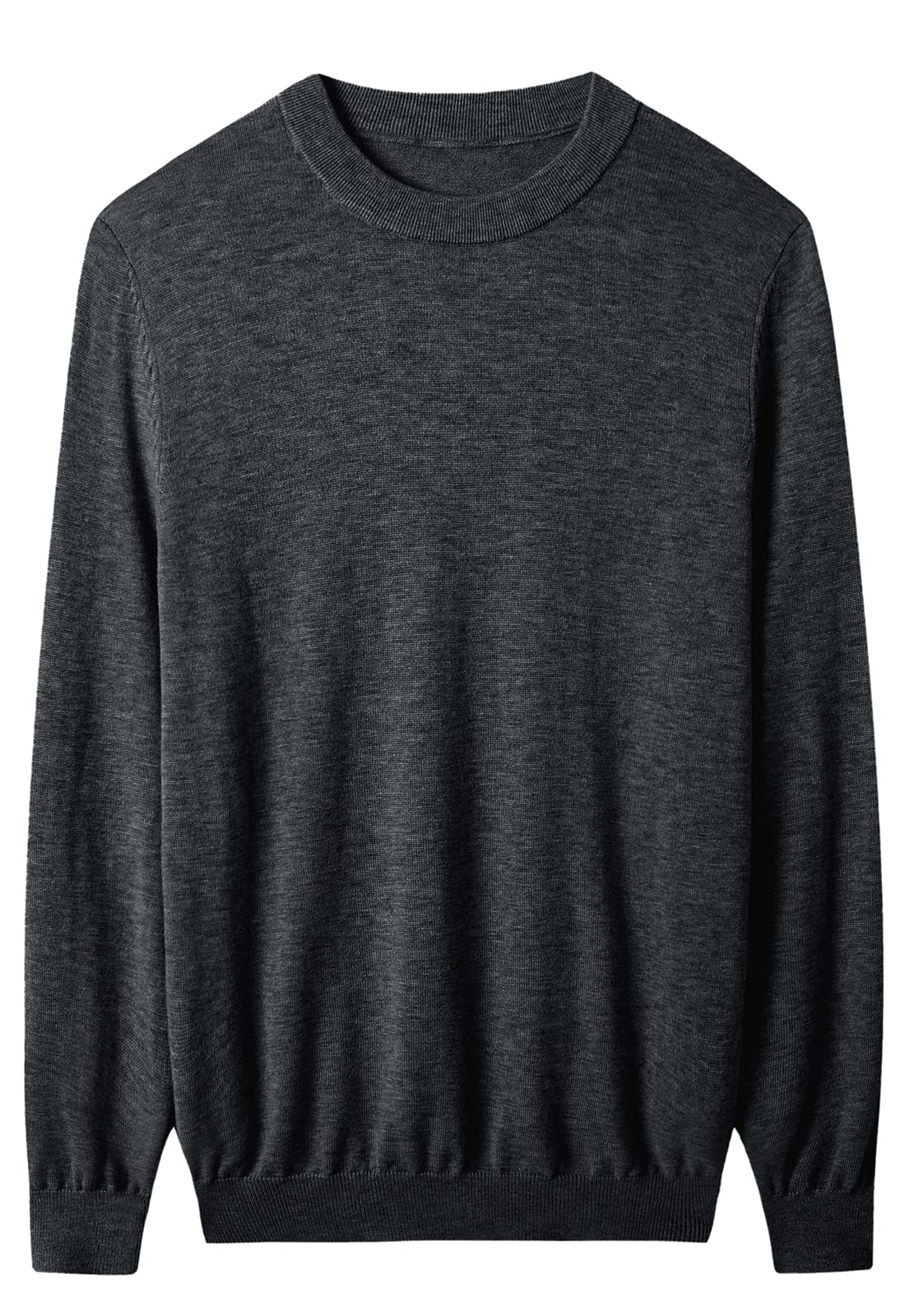 ZHILI Men's Crew Neck Sweater, Soft Autumn Heat Tech Knit