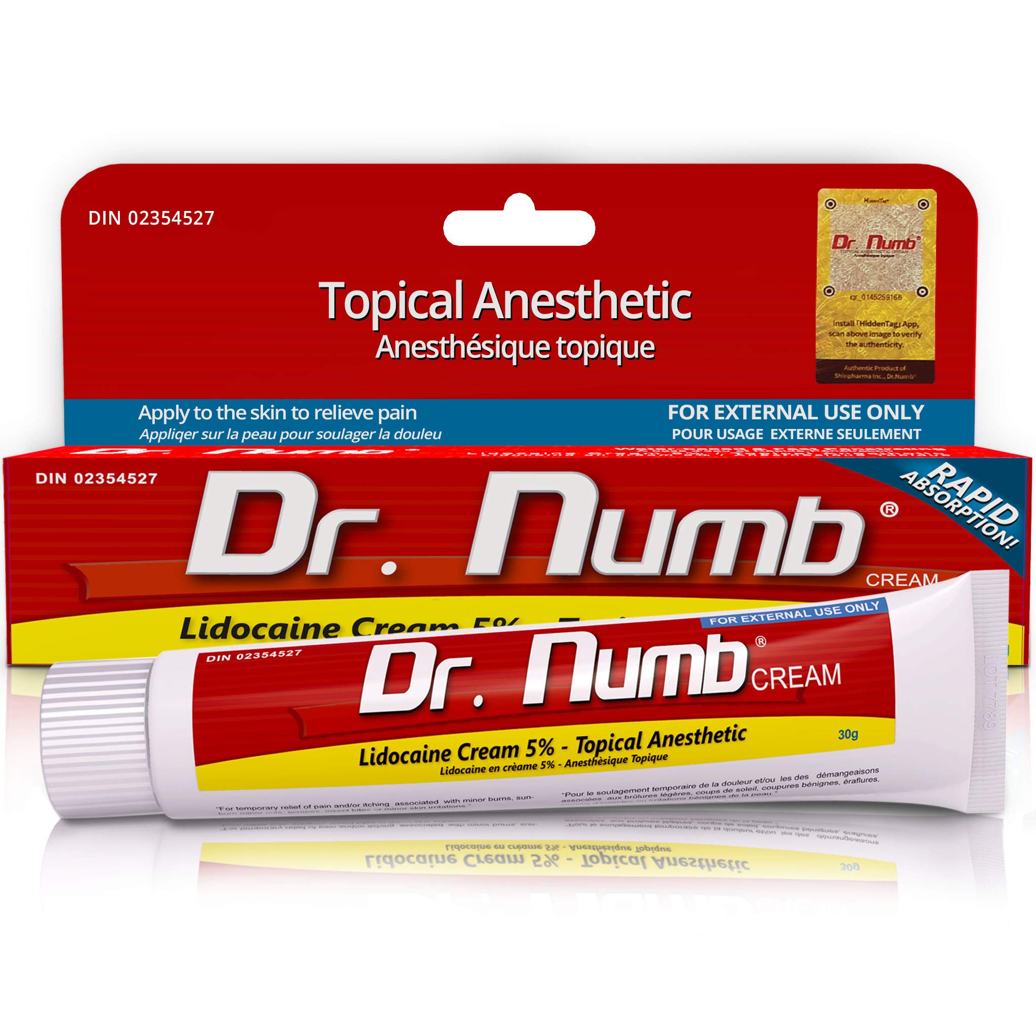 Dr. Numb Tattoo Numbing Cream 5% Lidocaine Extra Strength Topical Anesthetic Cre