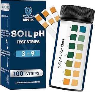 Soil pH Test Kit,Soil pH Test Strips 3–9 for Accurate Testing pH | Level of Garden Lawn Flower Grass Vegetable Dirt Yard, Outdoor Indoor Plants