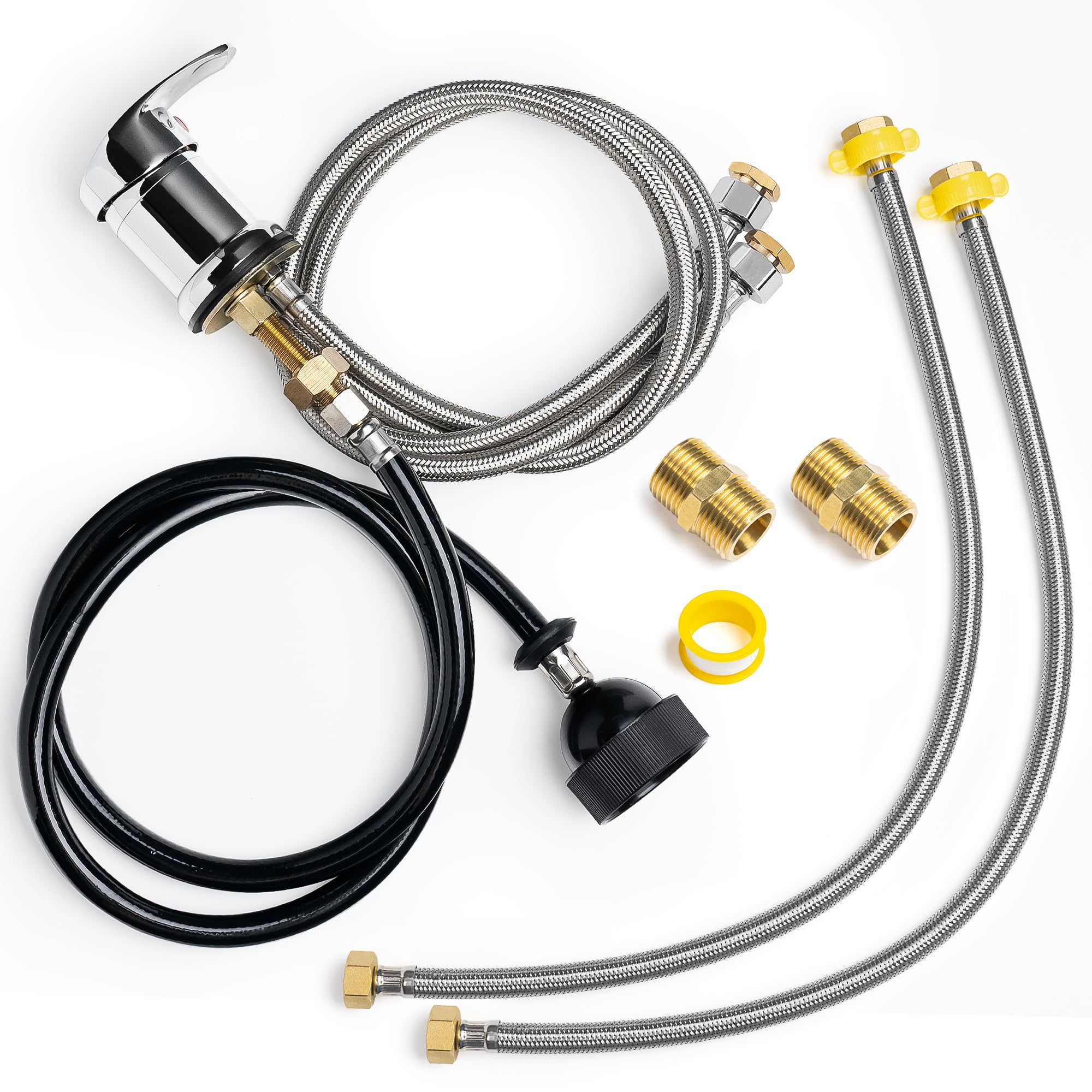Professional Beauty Salon Shampoo Sink Bowl Faucet and Sprayer Kit with Vacuum B