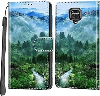 Cover for Xiaomi Redmi Note 9 Pro/ Note 9S, Wallet PU Leather, Forest