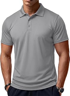 MAGCOMSEN Polo Shirts for Men Quick Dry Short Sleeve Golf Tactical Shirts Pique Jersey Casual Workout Performance Tops