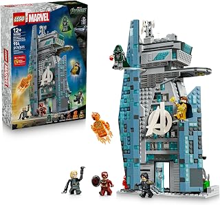 LEGO Marvel Avengers: Doomsday New Avengers Tower 76352 | Building Toy for Boys & Girls, Ages 12+, Bedroom Decor, Doomsday Merch with 6 Minifigures, 954 pieces, Gift for Marvel Fans