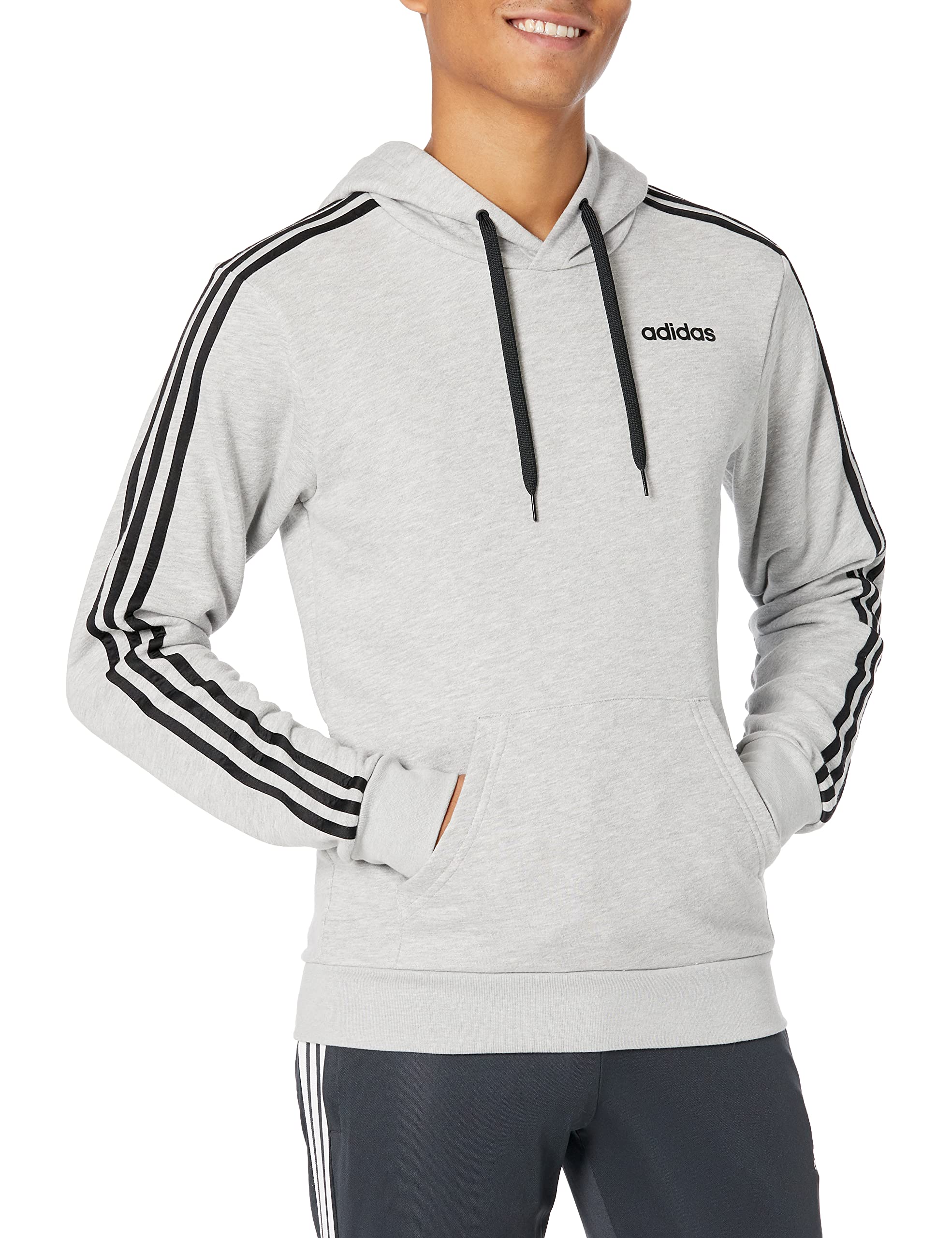 Adidas Essentials Men's French Terry 3-Stripes Pullover