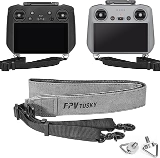 FPVtosky Lanyard for DJI RC 2 & RC & RC Pro, Mini 5 Pro Lanyard RC Neck Strap, Soft Leather Lanyard Compatible with DJI Flip/Mini 4/ Mini3 / Mavic 3 / Air 3S Remote Controller Accessories