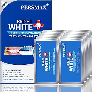 PERSMAX Teeth Whitening Strips – 14-Day Treatment, 28 Strips, 14 Pouches | Gum-Safe Formula, Professional Dentist Approved, Pain-Free Express Whitening Kit in 30 Min, Easy to Use for Bright Smile