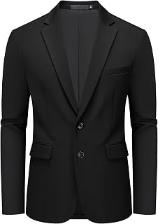 MAGE MALE Men's Casual Two Button Blazer Sport Coats Solid Color Jacket