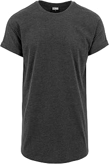 URBAN CLASSICS Men's Short Sleeve T-Shirt Long Tee Relaxed Look Cotton Round Neck Various Colours Available Sizes XS - 5XL