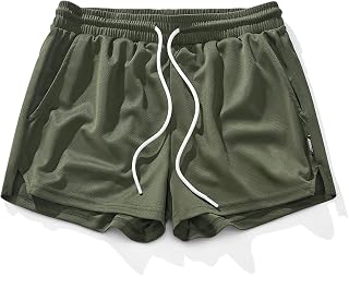 AIMPACT Mens Mesh Running Shorts Quick Dry Gym Athletic Workout Shorts with Pockets