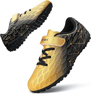 Boys Football Boots Kids Girls Soccer Shoe Athletics Training Sport Futsal Shoes Firm Ground Astro Turf Trainers Teenager Indoor Outdoor Profession Competition Football Shoes for Unisex