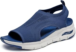 Skechers Women's Arch Fit - City Catch Womens Knit Slip-On Sandals
