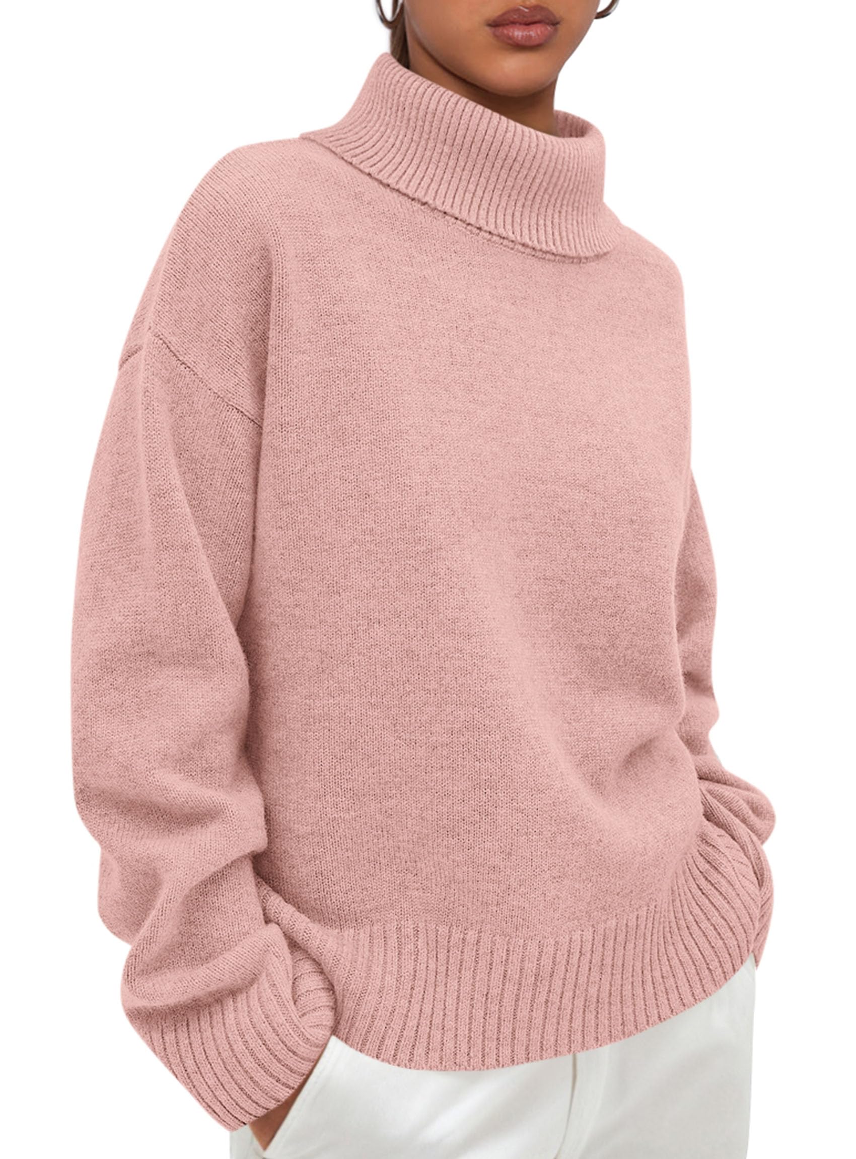 PRETTYGARDEN レディース タートルネック 長袖 ニットセーター