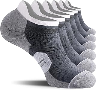 CS CELERSPORT 6 Pairs of Cotton Running Socks, Sneaker Socks for Men and Women
