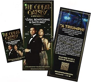 Jeremy Jordan "THE GREAT GATSBY" Eva Noblezada/Kait Kerrigan/Jason Howland/Nathan Tysen 2024 Broadway Musical (2) Advertising Flyers