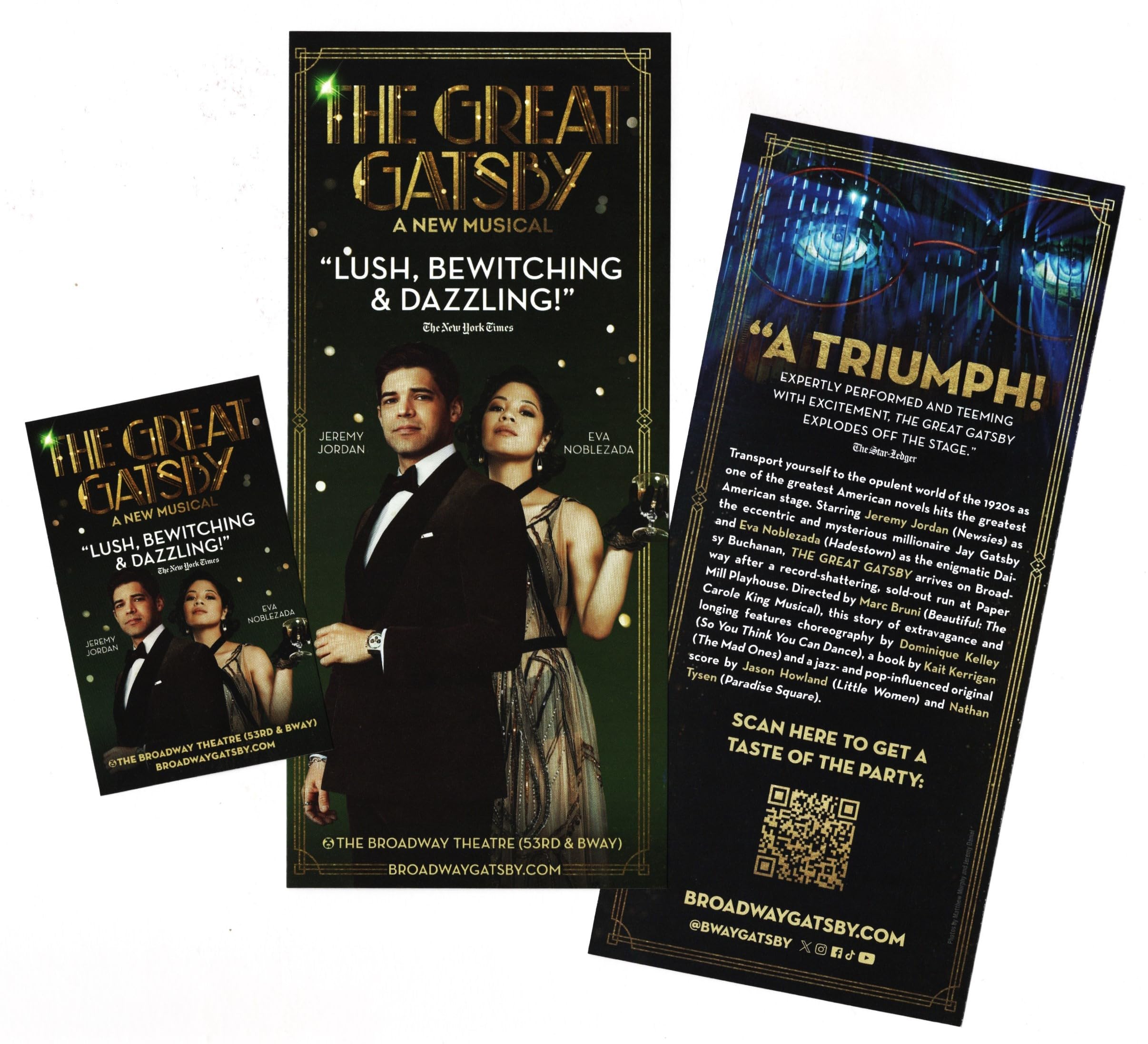 Jeremy Jordan "THE GREAT GATSBY" Eva Noblezada/Kait Kerrigan/Jason Howland/Natha