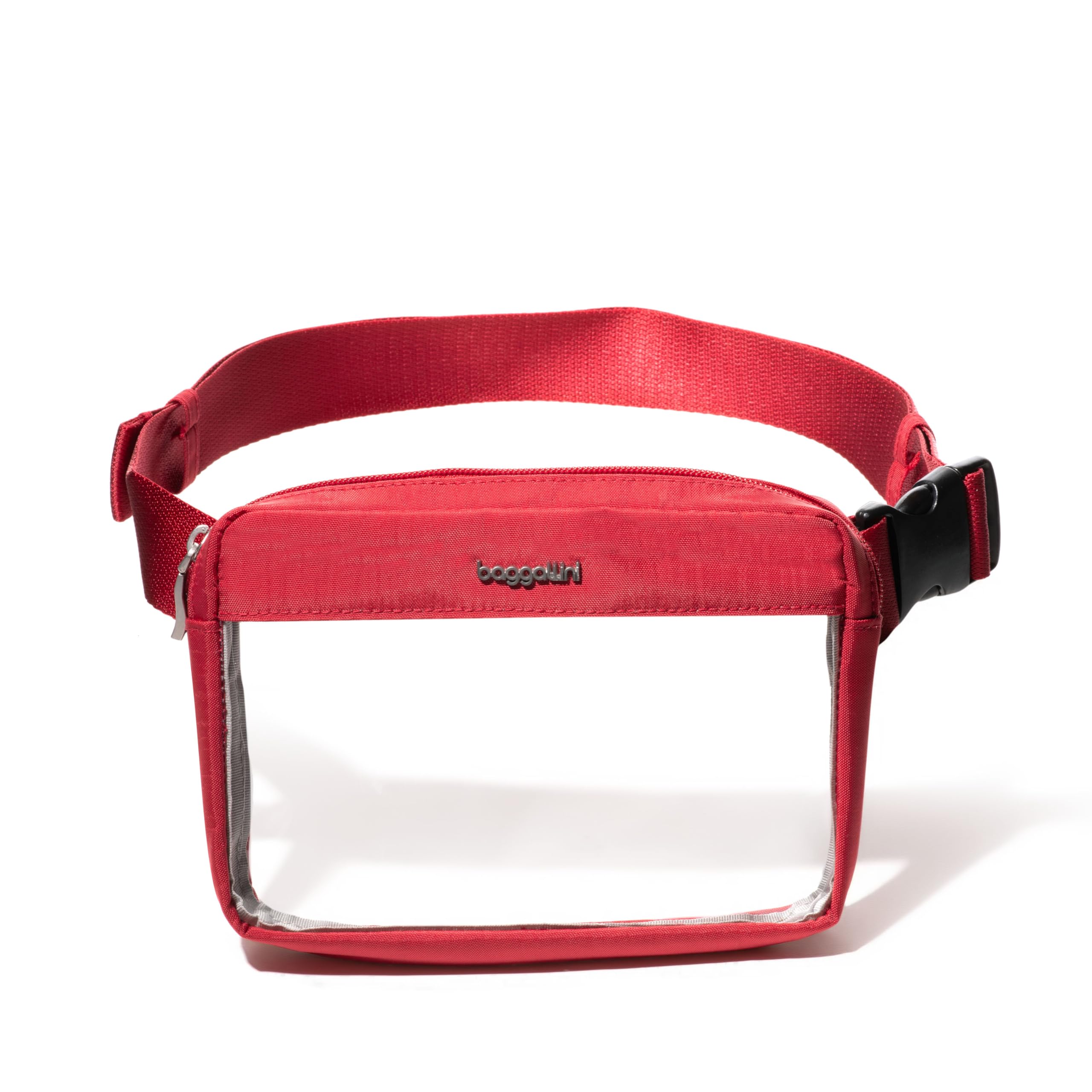 Baggallini Clear Stadium Belt Bag Red One Size