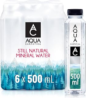 AQUA Carpatica Still Mineral Water, Naturally Alkaline, PET, 6 x 500ml | Pure from source, Naturally Low in Sodium, Rich in Electrolytes, High in Calcium & Magnesium, Ideal for Baby Food Preparation