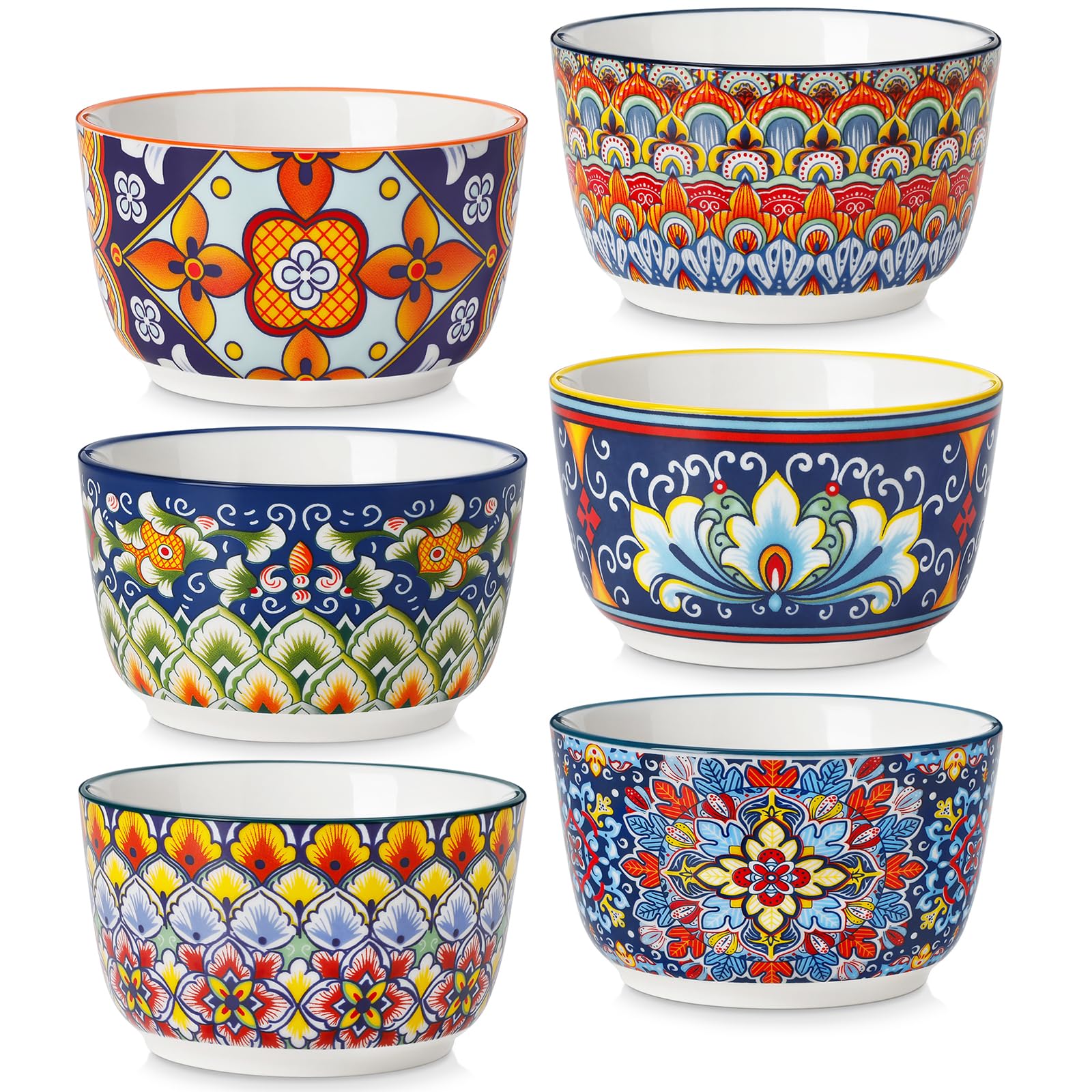 vancasso 8 Oz Ramekins Oven Safe Set of 6, Ceramic Baking Souffle Dishes | Bohem