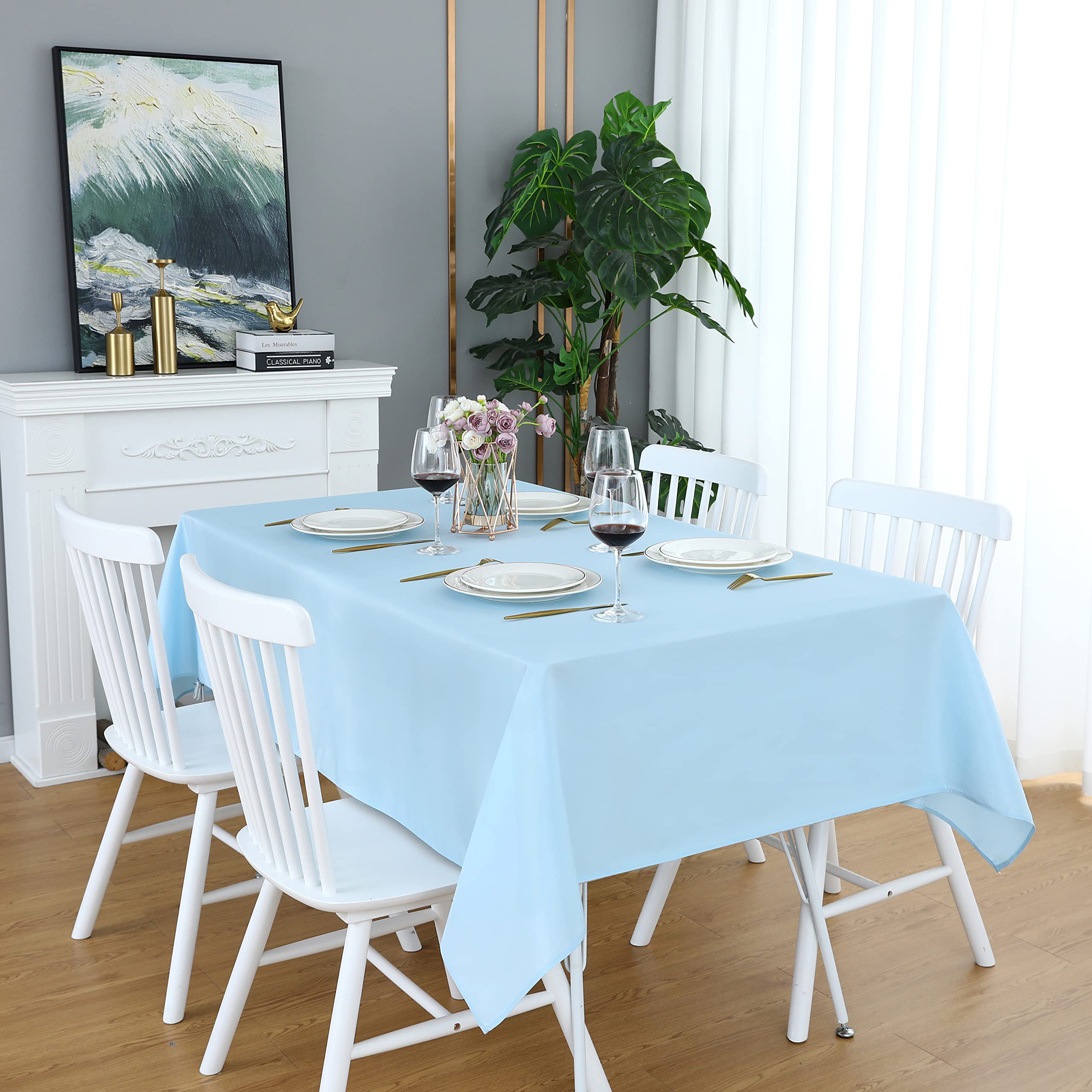 FOLINS&HOME - Kids Square Tablecloth 23.6x23.6 Inch Waterproof Polyester Tablecl