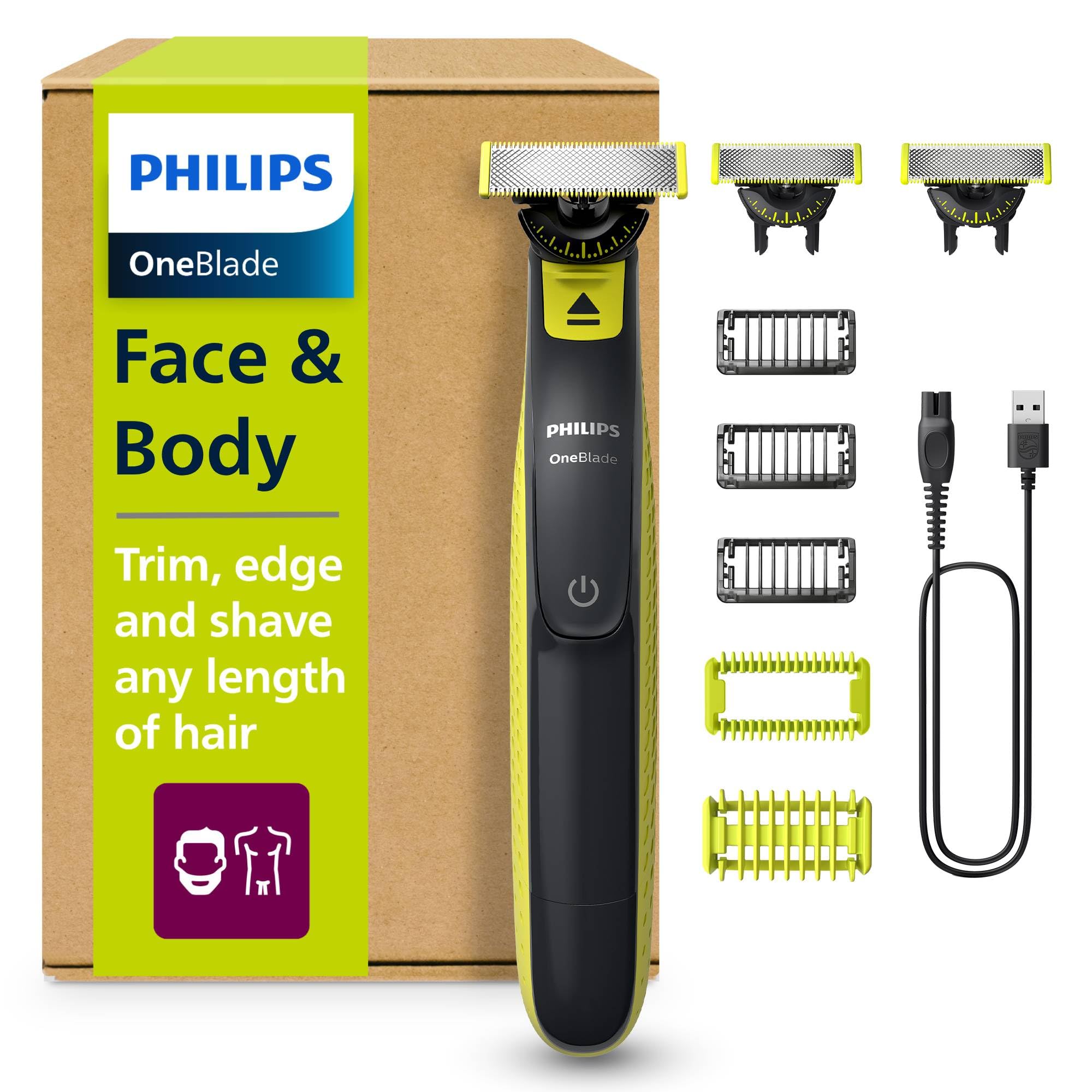 Philips OneBlade 360 Authentic Barber, Electric Facial & Body Shaver & Trimmer, 