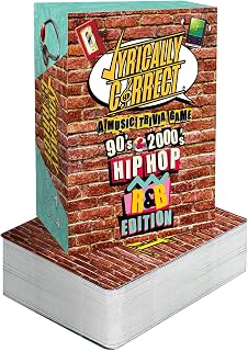 Lyrically Correct '90s & 2000s Hip-Hop & R&B Music Trivia Card Game | '90s & 2000s Hip-Hop & R&B Music Trivia Card Game for Family Game Nights, Parties, Cookouts & Music Lovers