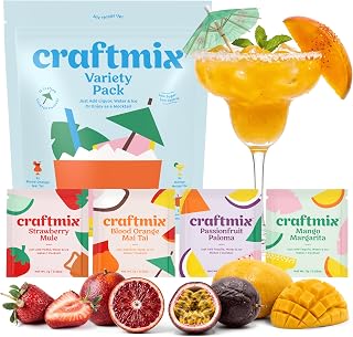 Craftmix Variety Pack Cocktail Mixers & Mocktail Drink Mix, 12 Pack | Skinny Mixes, Bachelorette Gifts for Bridesmaids, 21st Birthday Gifts for Her, Adult Party Favors, Girls Trip Gifts Favors