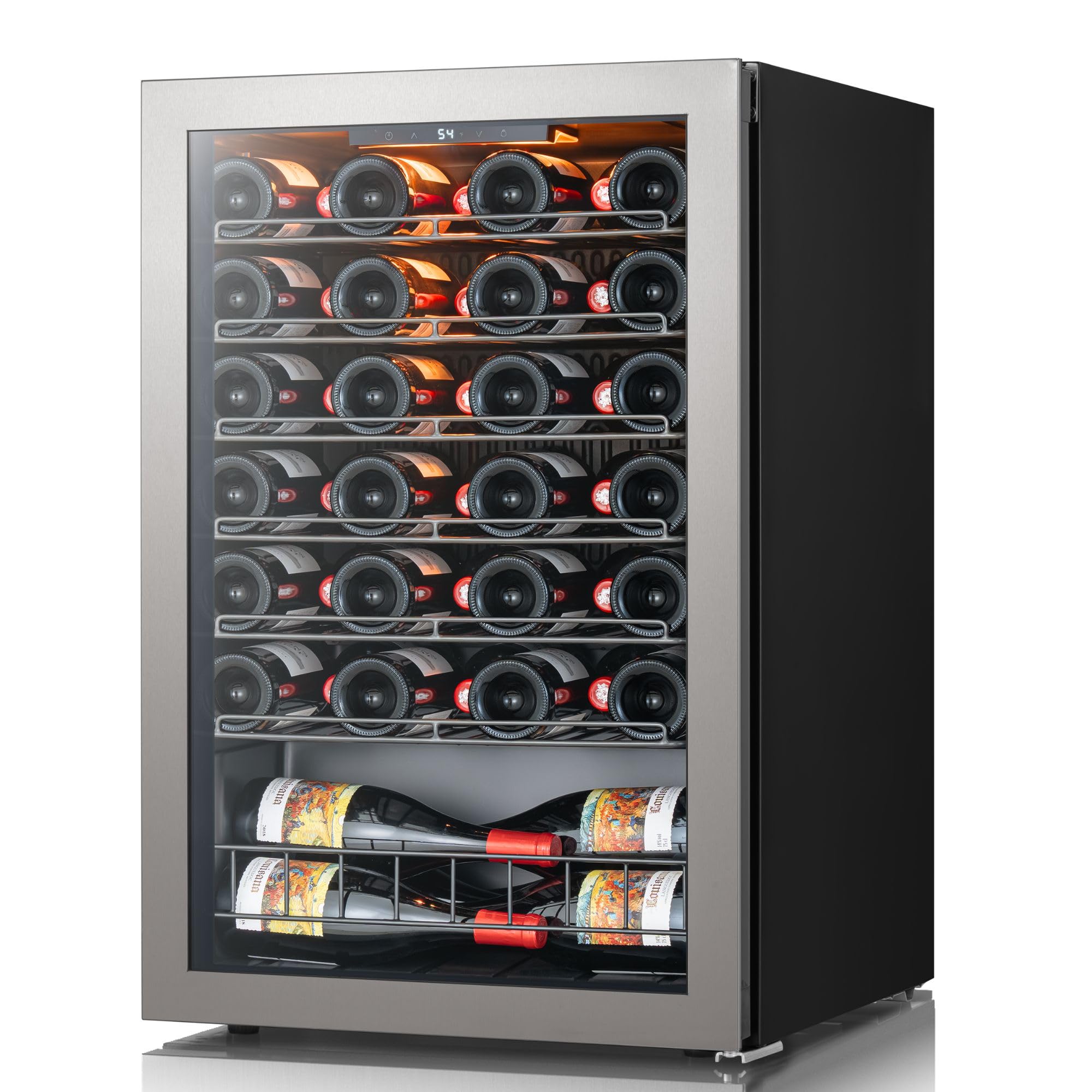 Ca'Lefort 46 Bot Wine Fridge 3-Color LED & Double door for Home/Bar/Office | Win