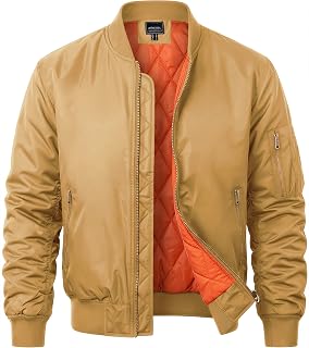 Men's Bomber Jacket Fall Winter Military Jacket and Coats Outwear