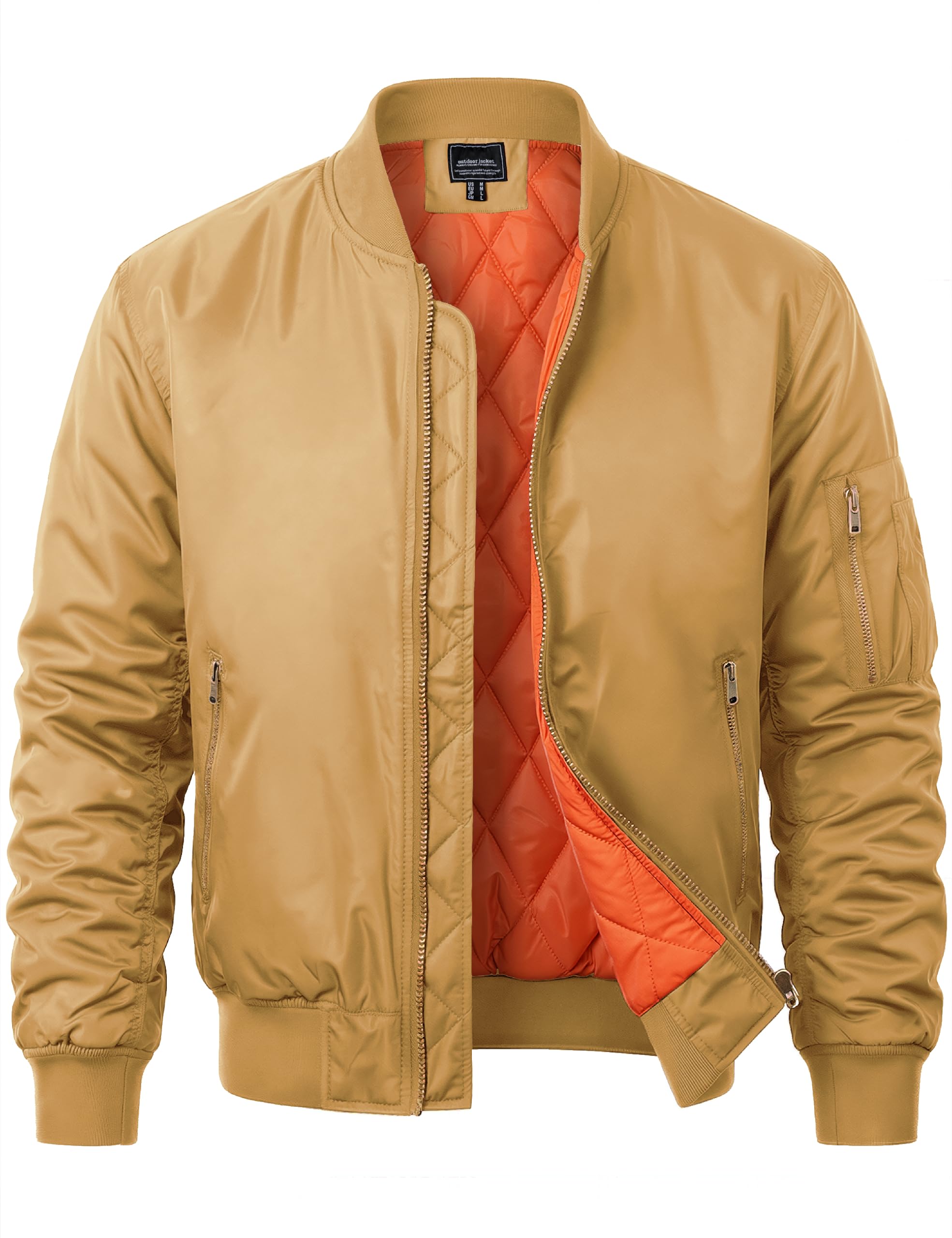 Men's Bomber Jacket Fall Winter Military Jacket and Coats Outwear