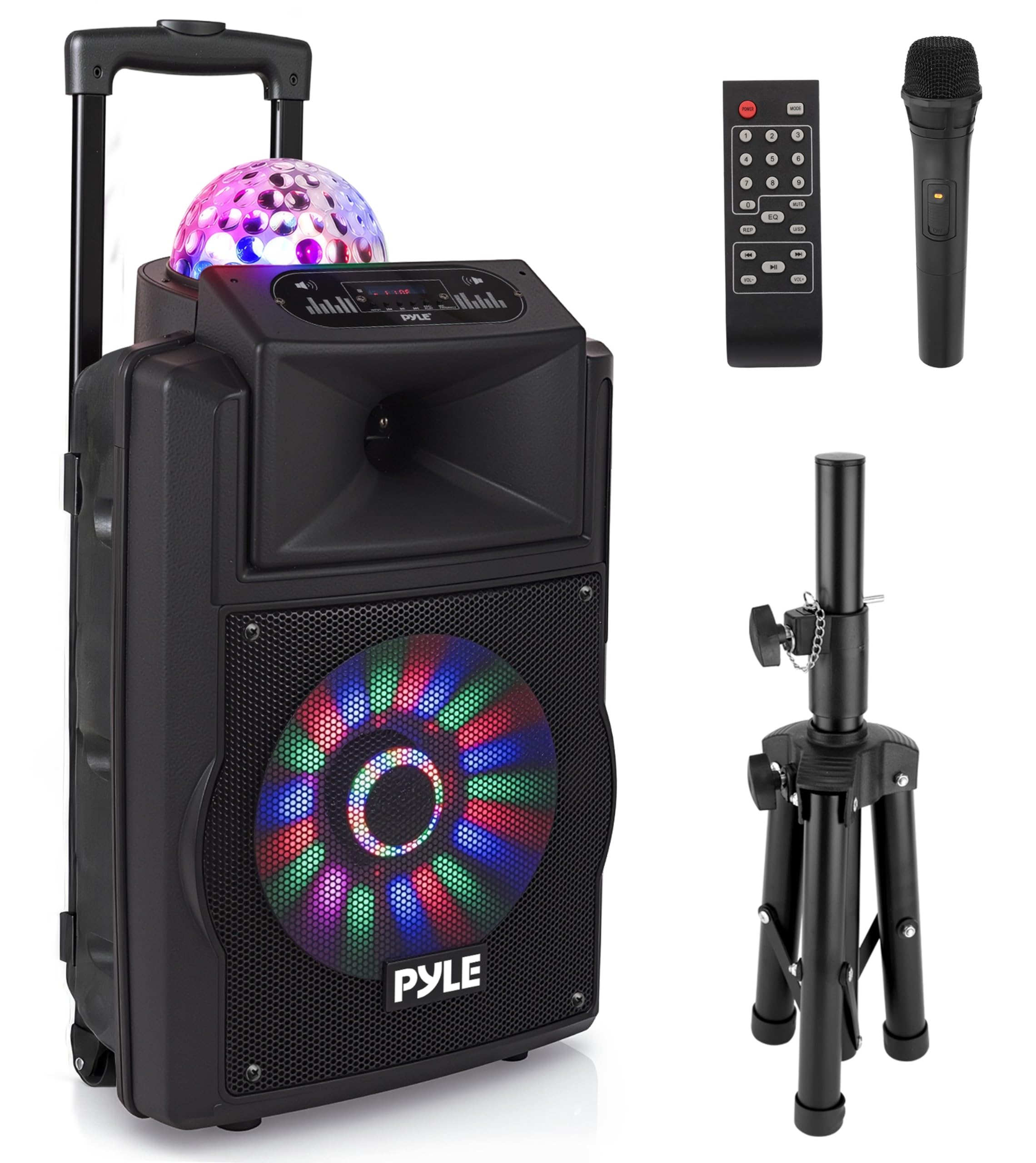 Wireless Portable PA Speaker System - 700 W Battery Powered Rechargeable Sound S