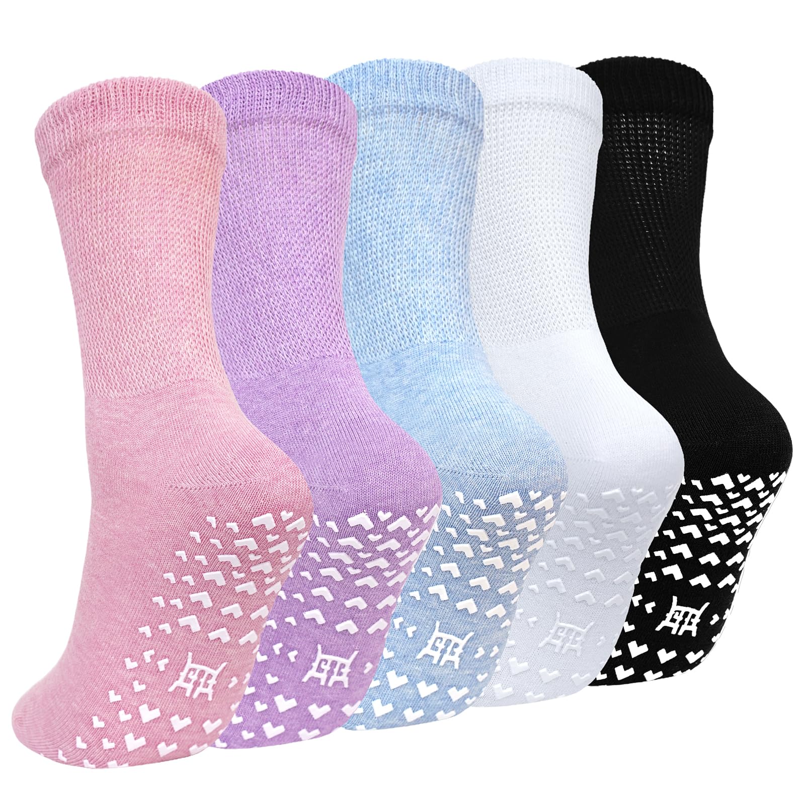 ZAKASA Non-slip Womens Slipper Socks: Grip Socks Womens Cotton Hospital Anti Ski