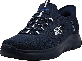 Skechers Hands Free Slip-in Summits High Range Baskets à enfiler pour homme, bleu marine/bleu, 9 Wide