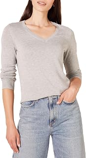 Amazon Essentials Damen Leichter Langarm-Pullover Mit V-Ausschnitt
