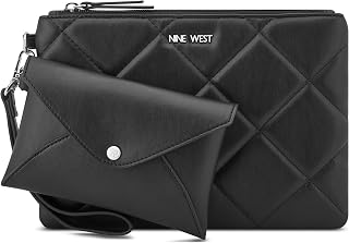 Nine West Layloni SLG Wristlet Duo, Designer, Trend, Shoulder Woman, M, Black, M