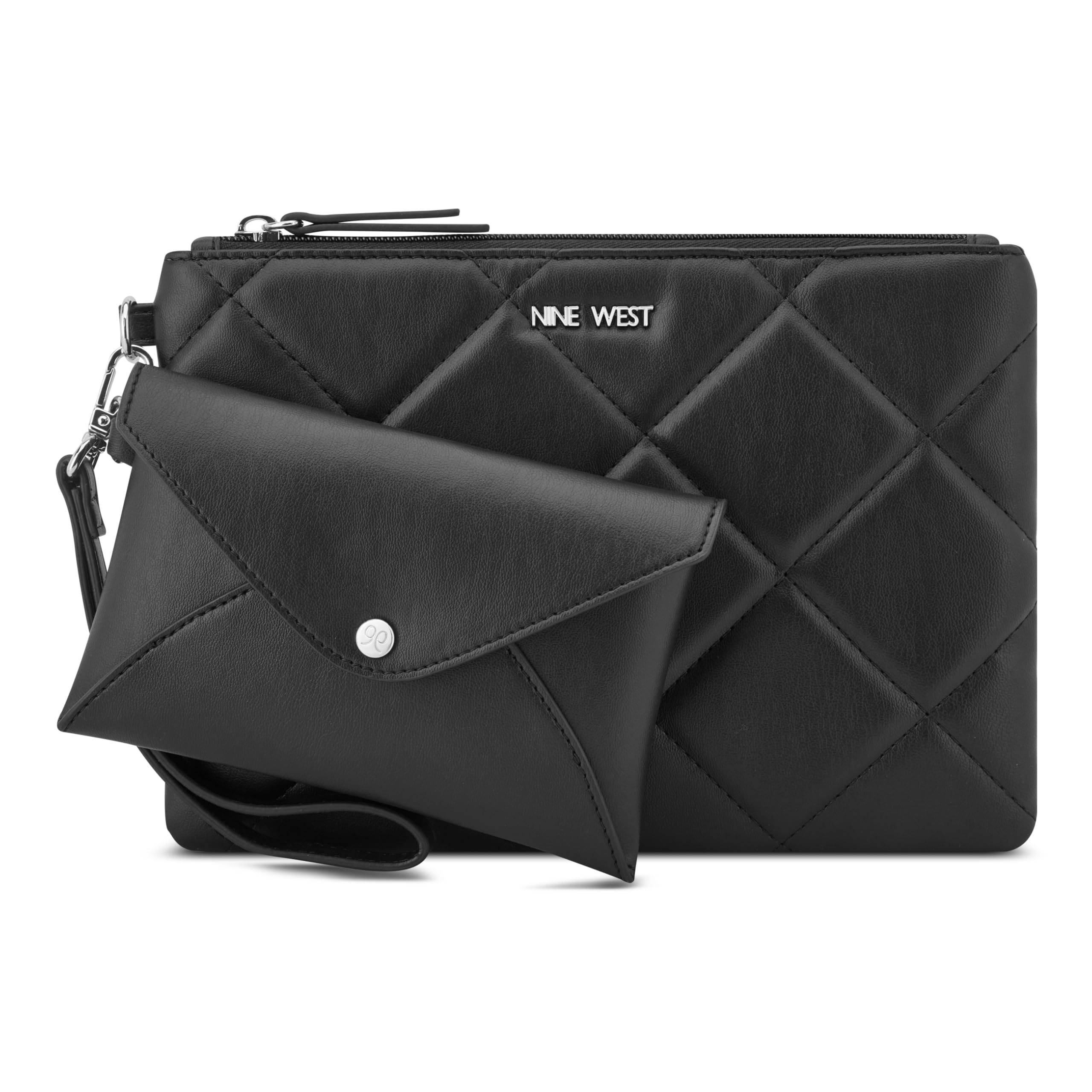 Nine West Layloni SLG Wristlet Duo, Designer, Trend, Shoulder Woman, M, Black, M