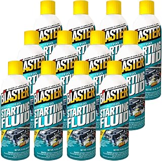 B'laster Starting Fluid, a Fast-Acting Gasoline and Diesel Starting Fluid, 11 Ounces, Pack of 12