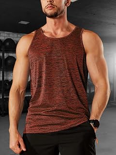 Mens Quick Dry Sleeveless Workout Gym Muscle Athletic Bodybuilding Performance Tank Tops
