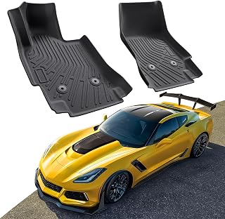 Car Front Floor Mats for Chevy Corvette C7 2014-2019 2PC Set
