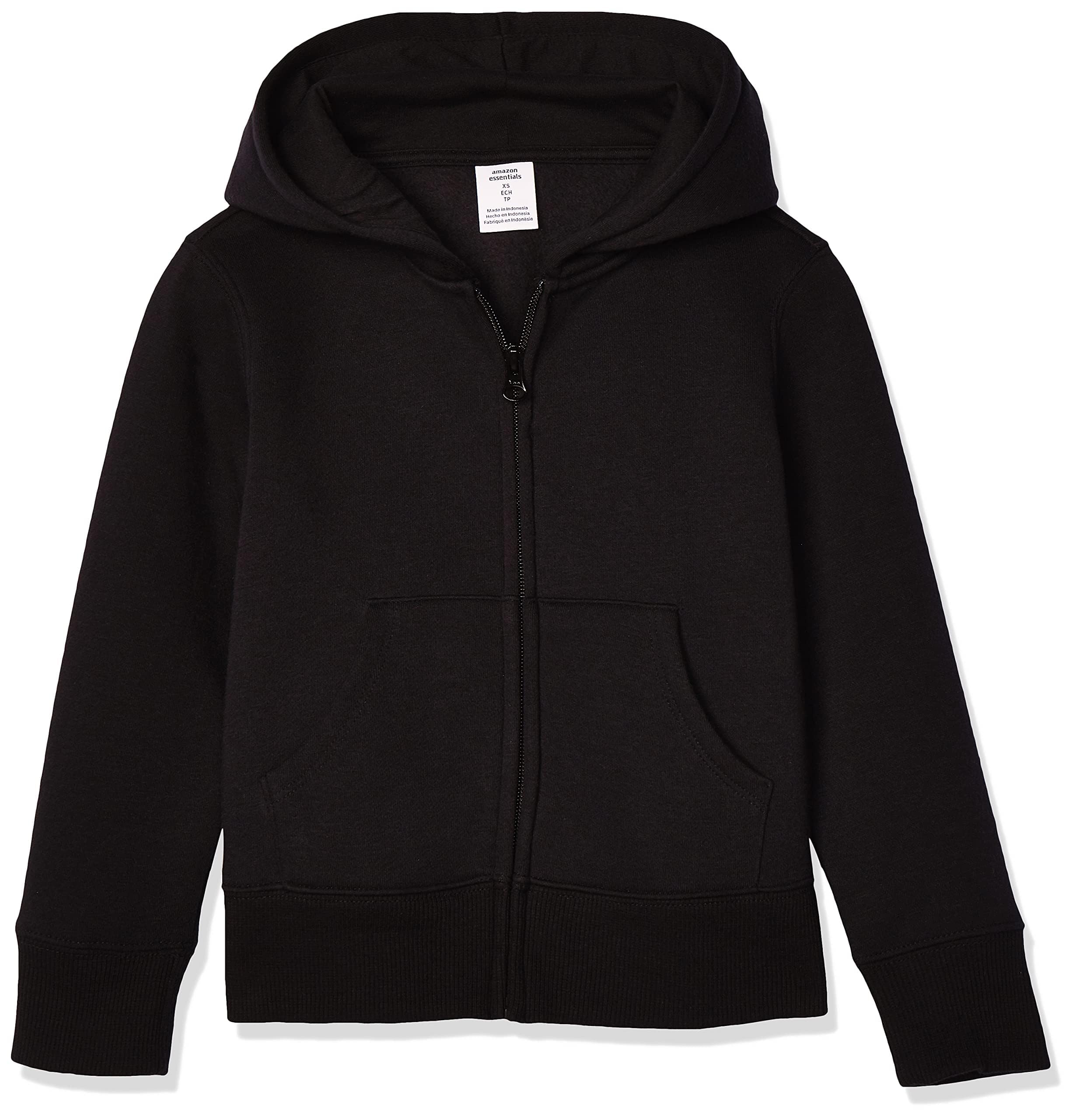 Amazon Essentials Girls and Toddlers' Fleece Zip-Up Hooded Sweatshirt with Lined
