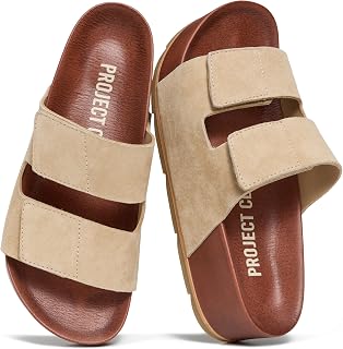 Project Cloud Genuine Leather Platform Sandals Women's Footwear - Summer Beach Wedges with Comfortable Memory Foam Insole - Lightweight Non Slip Wedge Sandals for Women 2025