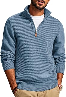 PJ PAUL JONES Mens Quarter Zip Sweater Dress Textured Pullover