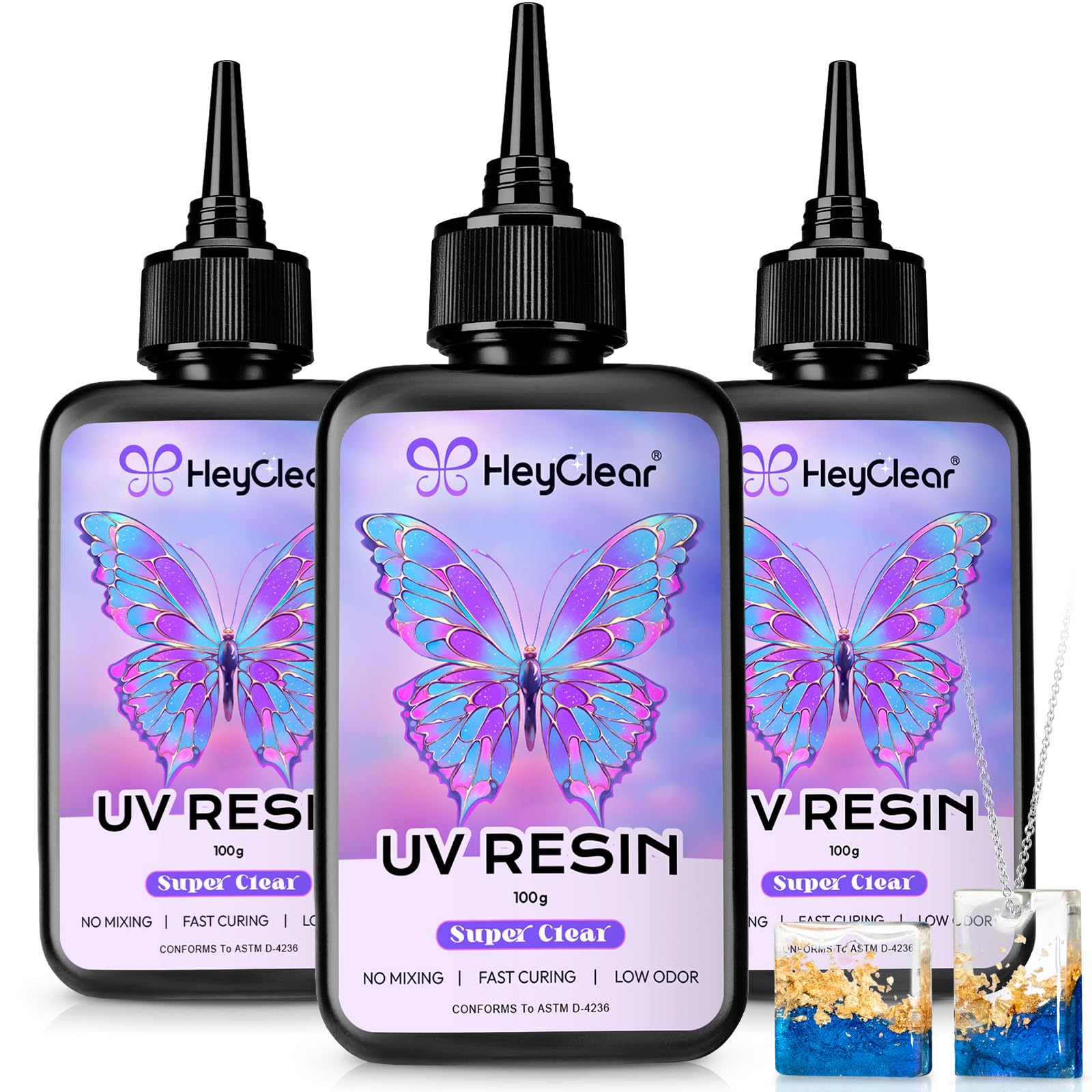 HeyClear UV Resin kit 300g Premixed UV Epoxy Resin Glue Cure for Crafts | Crysta