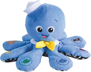 Baby Einstein Octoplush Musical Huggable Stuffed Animal Plush Toy, Learn Colors in 3 Languages, Blue, 11" Age 3 Month and up,