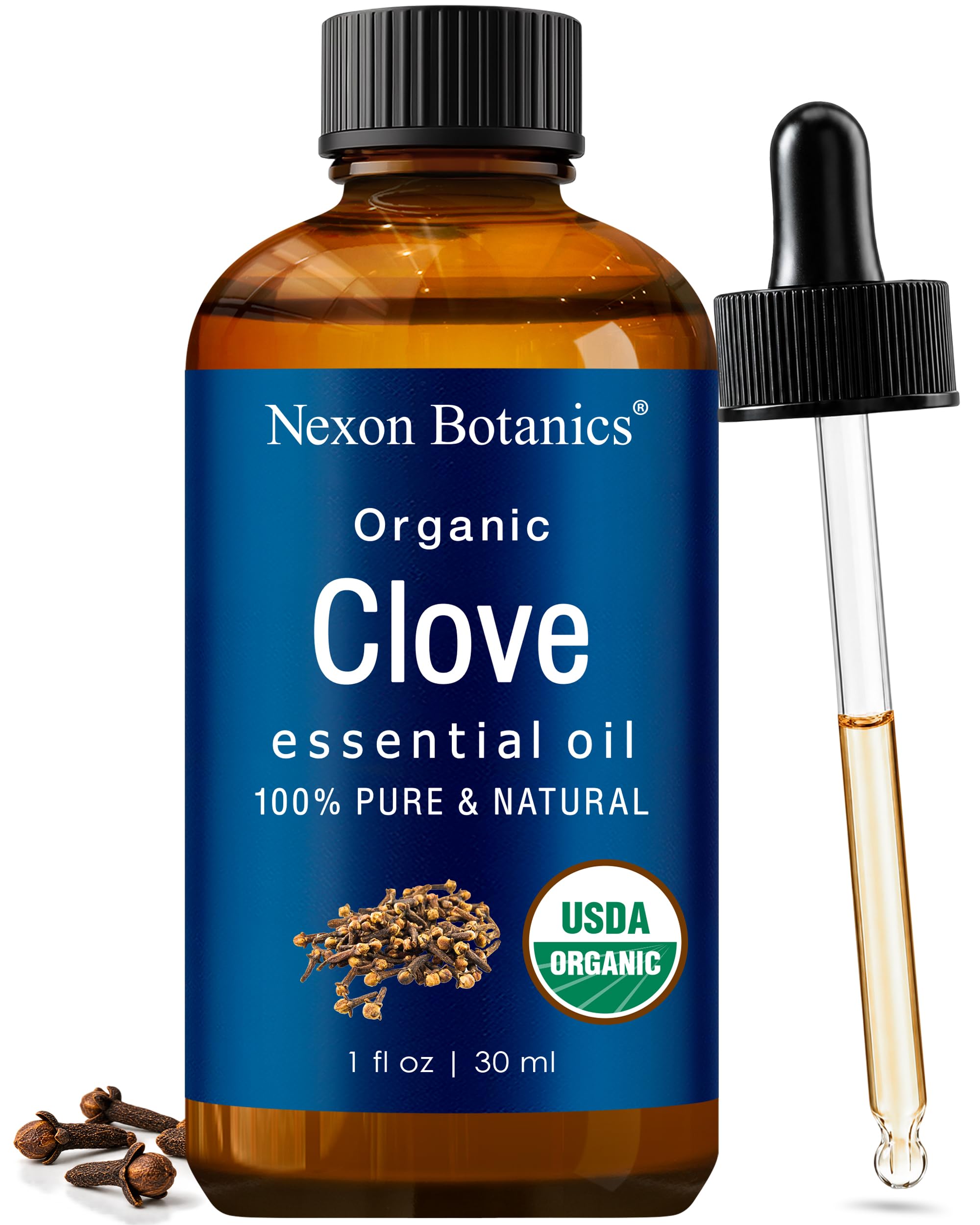 Organic Clove Essential Oil 30 ml - Pure, Undiluted for Teeth and Gums | Soothin