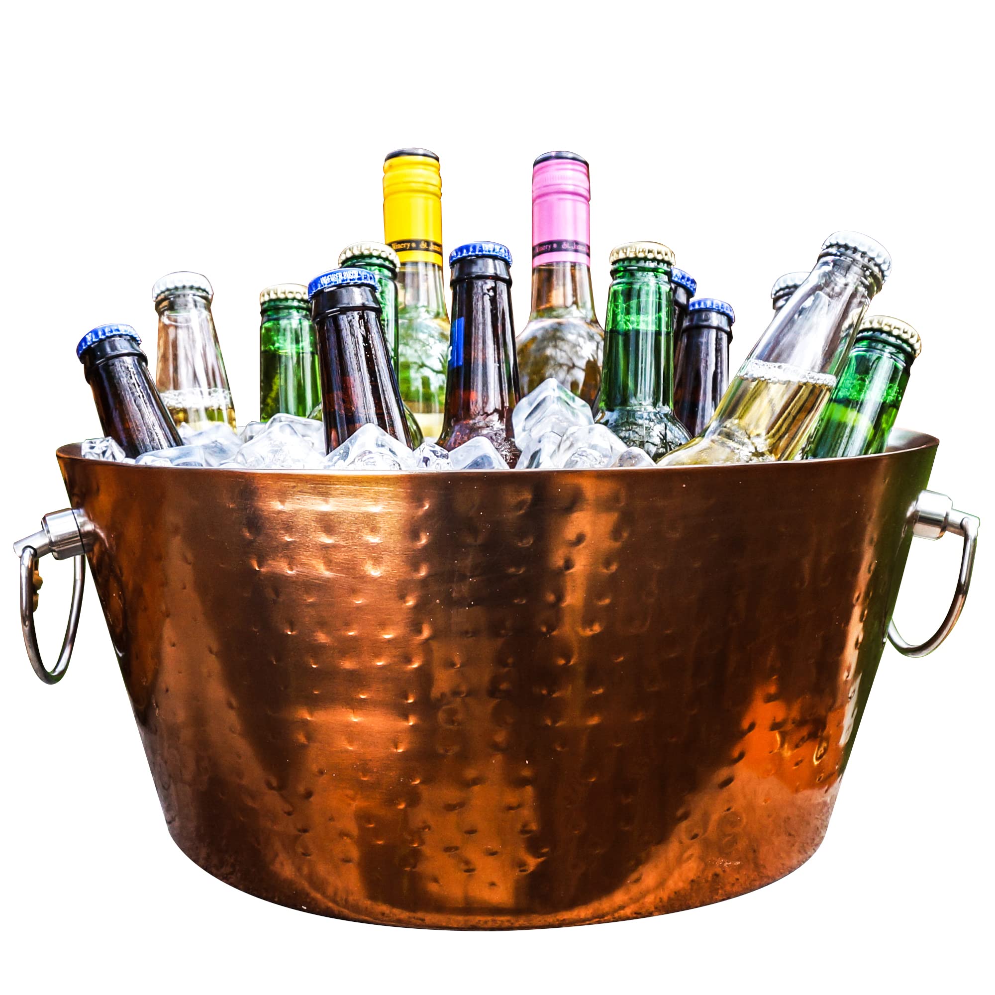 BREKX Insulated Stainless Steel Beverage Tub & Ice Bucket, Rose, 12Qt | Double-W