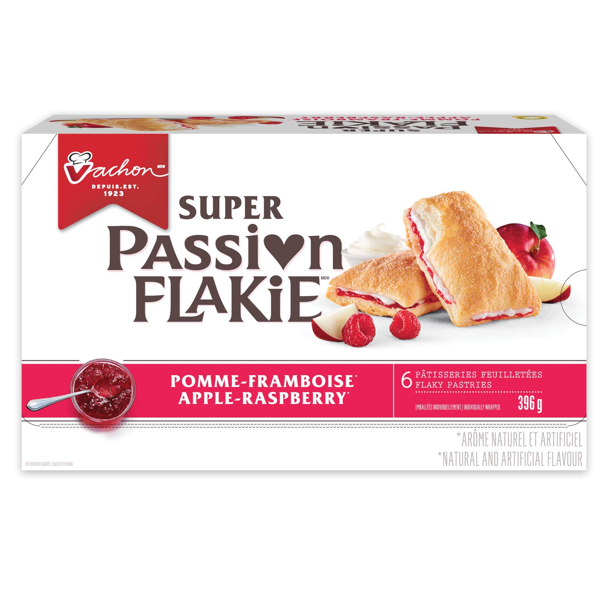 Vachon Super Passion Flakie Apple-Raspberry Flaky Pastries - 6 Pack, 396 g | Fru